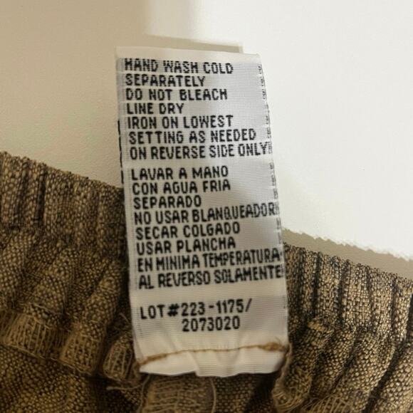 Sag Harbor 2 piece tan pant set with fall like flower embroidered on jacket/top - Picture 8 of 10